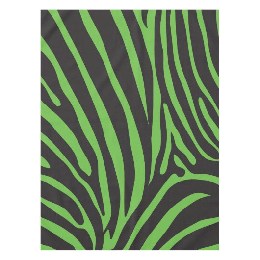 Schwarzer und grüner Tierstreifen Tischdecke (Vorderseite)