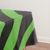 Schwarzer und grüner Tierstreifen Tischdecke (Beispiel)