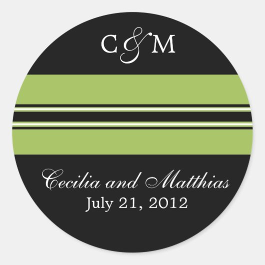 Schwarzer und grüner Umschlag Aufkleber (Vorderseite)