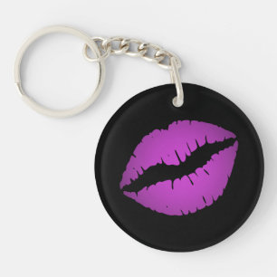 Schwarzer und hübscher violetter Ombre-Lippenstift Schlüsselanhänger