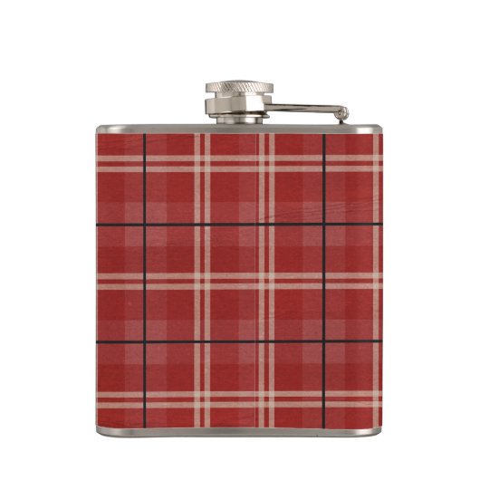 Schwarzer und Karierter Schleier Flachmann (Rückseite)