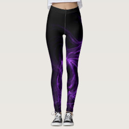 Schwarzer und Lila Abstrakter Hintergrund Leggings