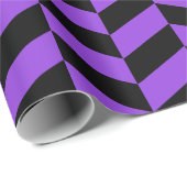 Schwarzer und Lila Extra großer Herringbone Geschenkpapier (Rolleneckpunkt)
