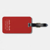 Schwarzer und lila gekleideter Skier Gepäckanhänger (Rückseite horizontal)