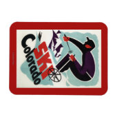 Schwarzer und Lila Kleiderschiff Magnet (Horizontal)