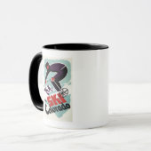 Schwarzer und Lila Kleiderschiff Tasse (Vorderseite Links)