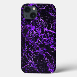 Schwarzer und Lila Marmor (Batterieladung) Case-Mate iPhone Hülle