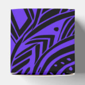 Schwarzer und Lila Stammes Abstrakter Cube Geschenkschachtel (Oben)