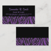 Schwarzer und lila Zebra-berufliche Visitenkarte (Vorne/Hinten)