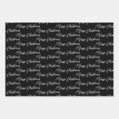 Schwarzer und moderner weißer Weihnachtsbaum Geschenkpapier Set (Vorderseite)