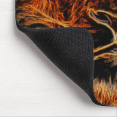 Schwarzer und orange Graffiti-Löwe-Kopf Mousepad (Ecke)