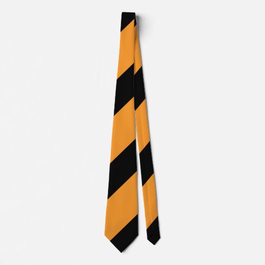 Schwarzer und Orange II breiter Regimentstreifen Krawatte (Vorderseite)