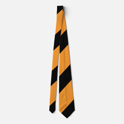 Schwarzer und Orange II breiter Regimentstreifen Krawatte (Rückseite)