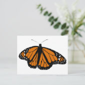 Schwarzer und orange Monarchfalter Postkarte (Stehend Vorderseite)