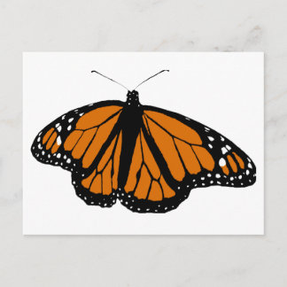 Schwarzer und orange Monarchfalter Postkarte