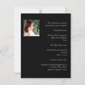 Schwarzer und orange Rolle-Band-Abschluss Einladung (Rückseite)