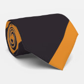 Schwarzer und orangefarbener Streifen Krawatte (Gerollt)