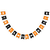 Schwarzer und orangefarbener Trick oder Halloween- Wimpelkette (Alle)
