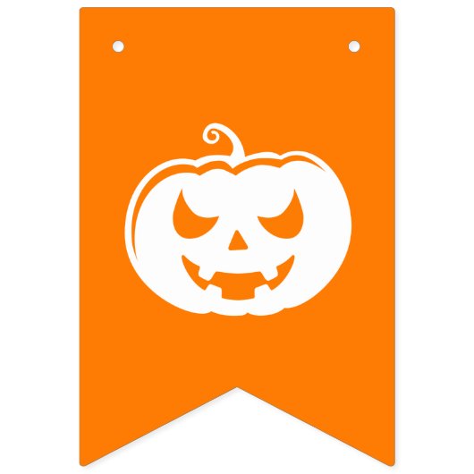 Schwarzer und orangefarbener Trick oder Halloween- Wimpelkette (Erste Fahne)