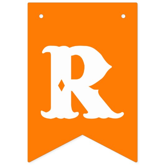 Schwarzer und orangefarbener Trick oder Halloween- Wimpelkette (Dritte Fahne)