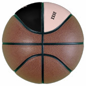 Schwarzer und rosa Basketball mit Name, Nummer, Te (Rechts)