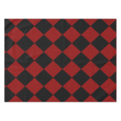 Schwarzer und roter Diamant-Schachbrett-Druck Tischdecke (Vorderseite (Horizontal))