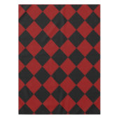 Schwarzer und roter Diamant-Schachbrett-Druck Tischdecke (Vorderseite)