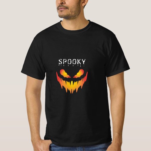 Schwarzer und roter Halloween-T - Shirt (Vorderseite)