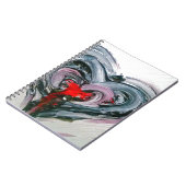 Schwarzer und roter Herz-Notizblock Notizblock (Linke Seite)