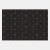 Schwarzer und roter Kranz viktorianischer gothisch Geschenkpapier Set (Vorderseite 2)