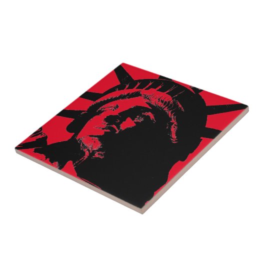 Schwarzer und roter Pop Kunstmuseum Fliese (Seite)