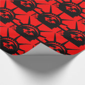 Schwarzer und roter Pop Kunstmuseum Geschenkpapier (Ecke)