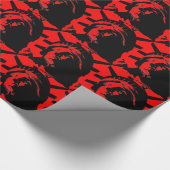 Schwarzer und roter Pop Kunstmuseum Geschenkpapier (Ecke)