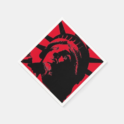 Schwarzer und roter Pop Kunstmuseum Serviette (Ecke)