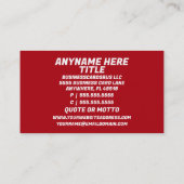 Schwarzer und roter Prozessserver Visitenkarte (Rückseite)