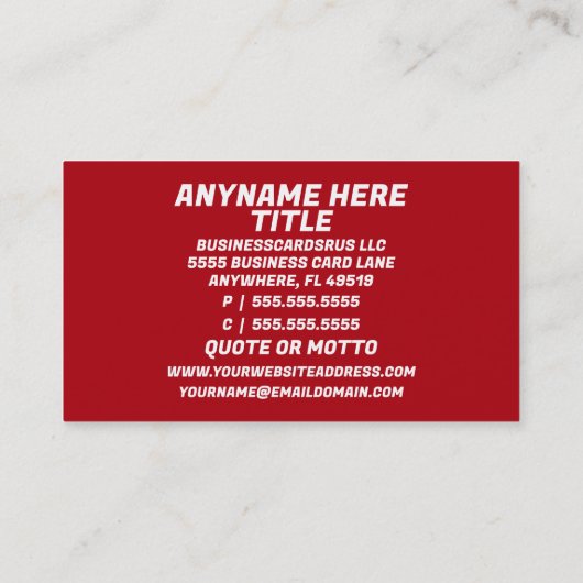 Schwarzer und roter Prozessserver Visitenkarte (Rückseite)