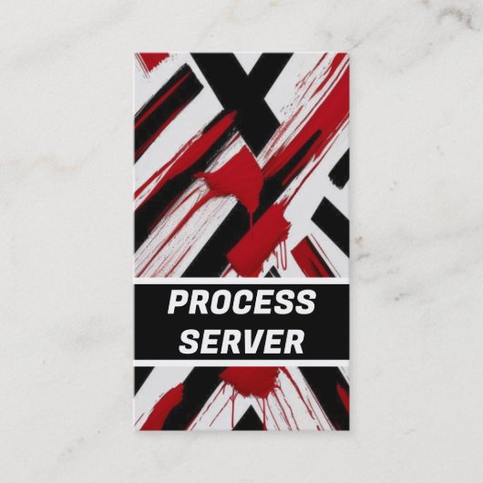 Schwarzer und roter Prozessserver Visitenkarte (Vorderseite)