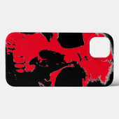 Schwarzer und Roter Schädel Case-Mate iPhone Hülle (Rückseite (Horizontal))