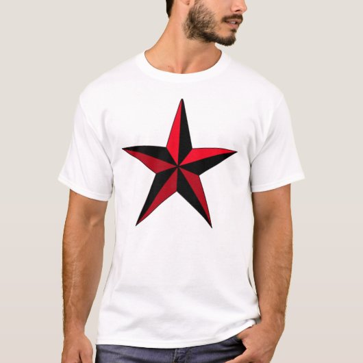 Schwarzer und roter Star T-Shirt (Vorderseite)
