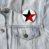 Schwarzer und roter Stern Anarcho-Syndikalismus Button (Beispiel)