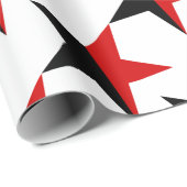 Schwarzer und roter Stern Anarcho-Syndikalismus Geschenkpapier (Rolleneckpunkt)