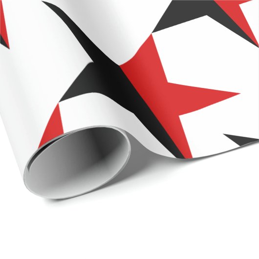 Schwarzer und roter Stern Anarcho-Syndikalismus Geschenkpapier (Rolleneckpunkt)