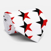 Schwarzer und roter Stern Anarcho-Syndikalismus Krawatte (Gerollt)