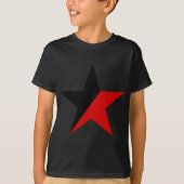 Schwarzer und roter Stern Anarcho-Syndikalismus T-Shirt (Vorderseite)