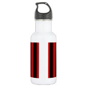 Schwarzer und roter Streifen Trinkflasche (Rückseite)