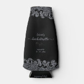 Schwarzer und Silberbarscher Junggeselinnen-Abschi Flaschenkühler (Vorderseite)