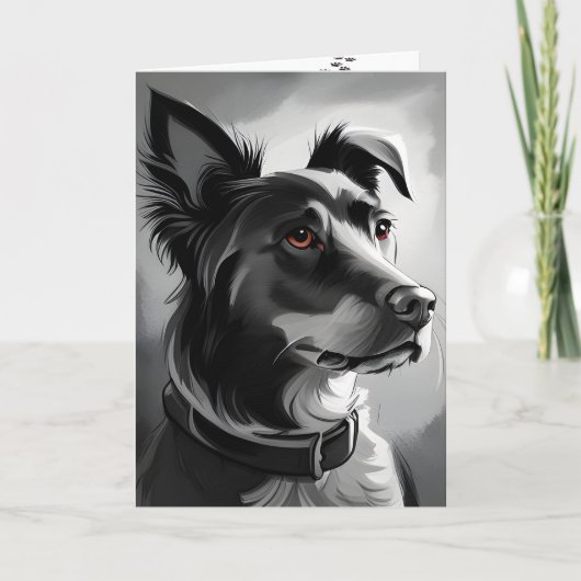 Schwarzer und Silberhund Geburtstagsgeburt Spaß Karte (Vorderseite)