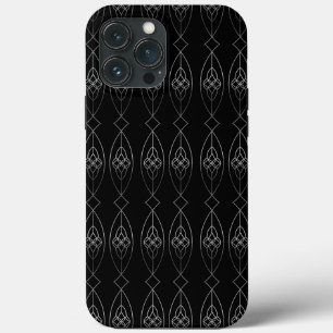 Schwarzer und Silberner Deko Case-Mate iPhone Hülle