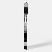 Schwarzer und Silberner Glitzer Case-Mate iPhone Hülle (Rückseite / Rechts)