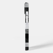 Schwarzer und Silberner Glitzer Case-Mate iPhone Hülle (Rückseite / Links)